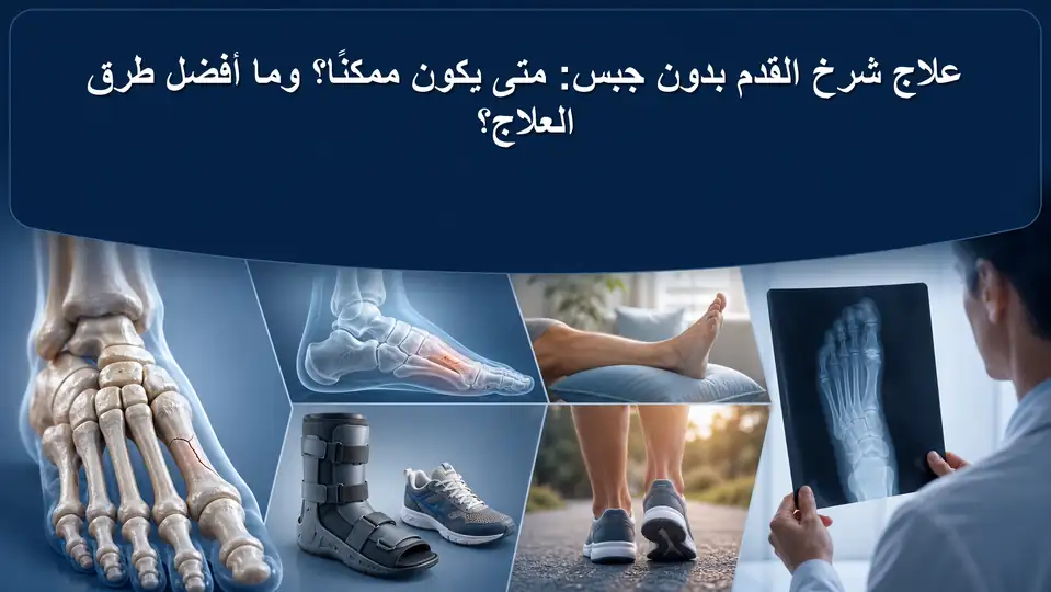 علاج شرخ القدم بدون جبس: متى يكون ممكنًا؟ وما أفضل طرق العلاج؟