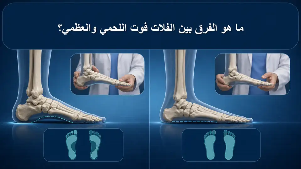 ما هو الفرق بين الفلات فوت اللحمي والعظمي؟