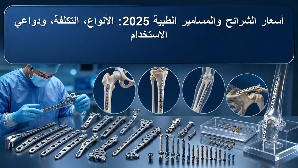 أسعار الشرائح والمسامير الطبية 2025: الأنواع، التكلفة، ودواعي الاستخدام