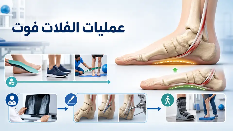 عمليات الفلات فوت: متى تكون الجراحة ضرورية؟ وكيف تُجرى وما أفضل طرق العلاج؟