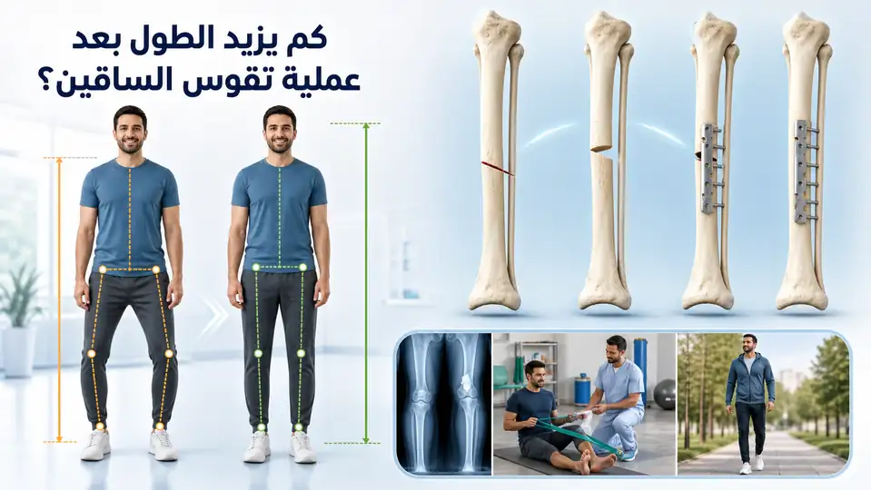 كم يزيد الطول بعد عملية تقوس الساقين؟ وهل تعود الساق إلى شكلها الطبيعي؟