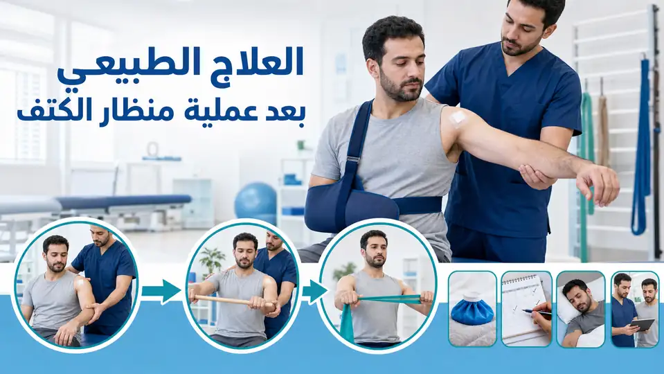 العلاج الطبيعي بعد عملية منظار الكتف: أهميته، مراحله، وأهم النصائح لتسريع التعافي