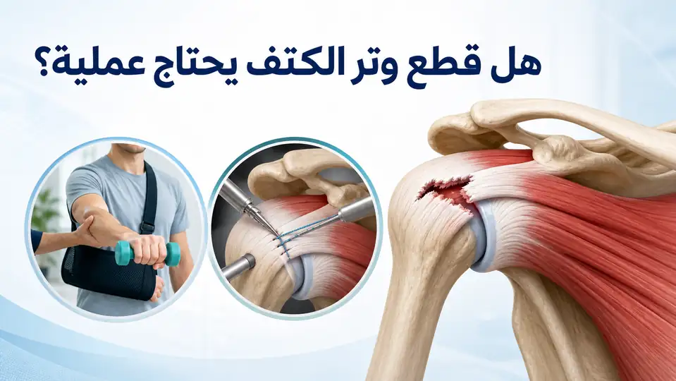 هل قطع وتر الكتف يحتاج عملية؟