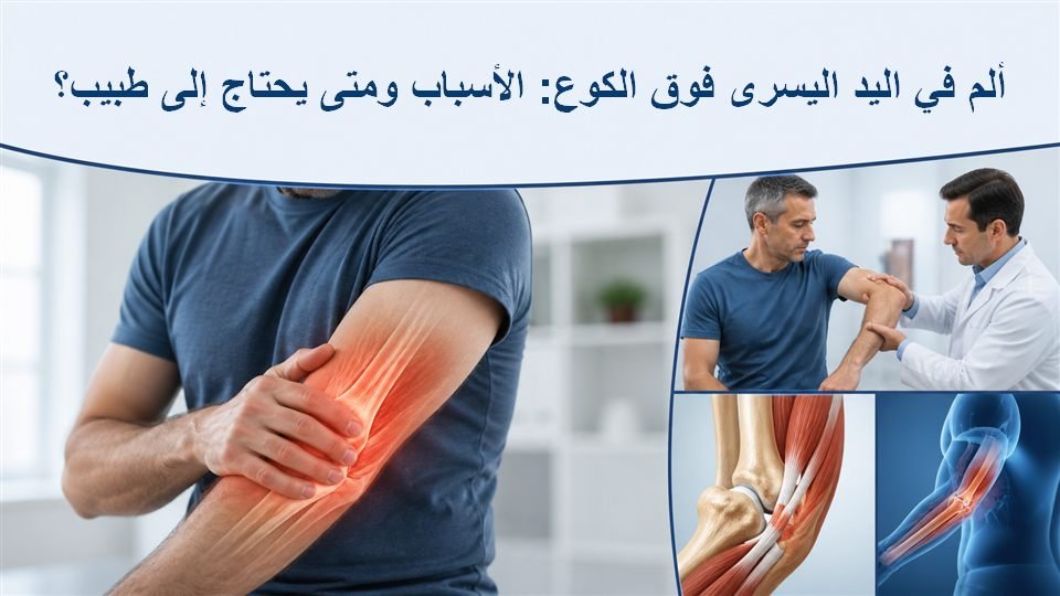 ألم في اليد اليسرى فوق الكوع: الأسباب ومتى يحتاج إلى طبيب؟