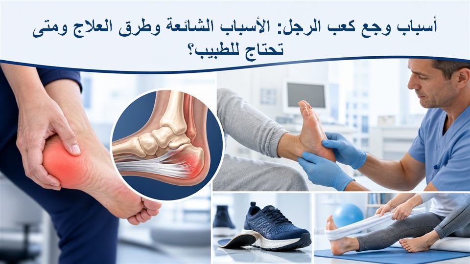 أسباب وجع كعب الرجل: الأسباب الشائعة وطرق العلاج ومتى تحتاج للطبيب؟