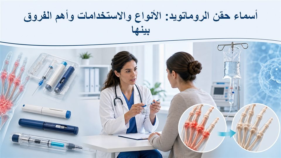 أسماء حقن الروماتويد: الأنواع والاستخدامات وأهم الفروق بينها