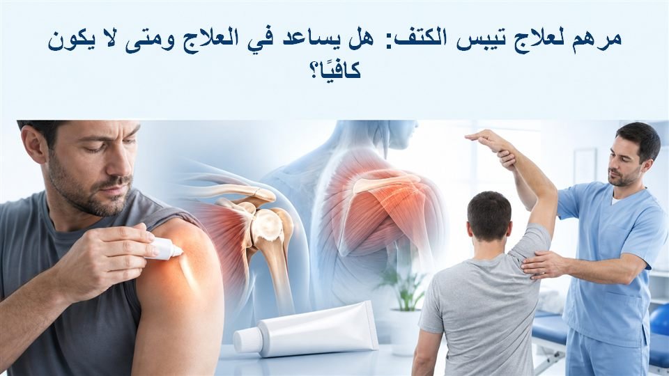 مرهم لعلاج تيبس الكتف: هل يساعد في العلاج ومتى لا يكون كافيًا؟